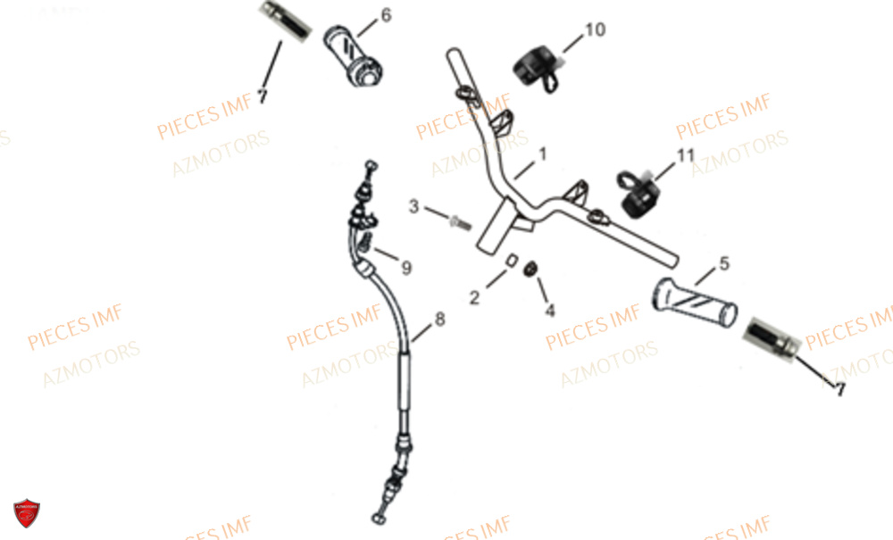 Guidon AZMOTORS PIECES ULTIMATT EURO 4