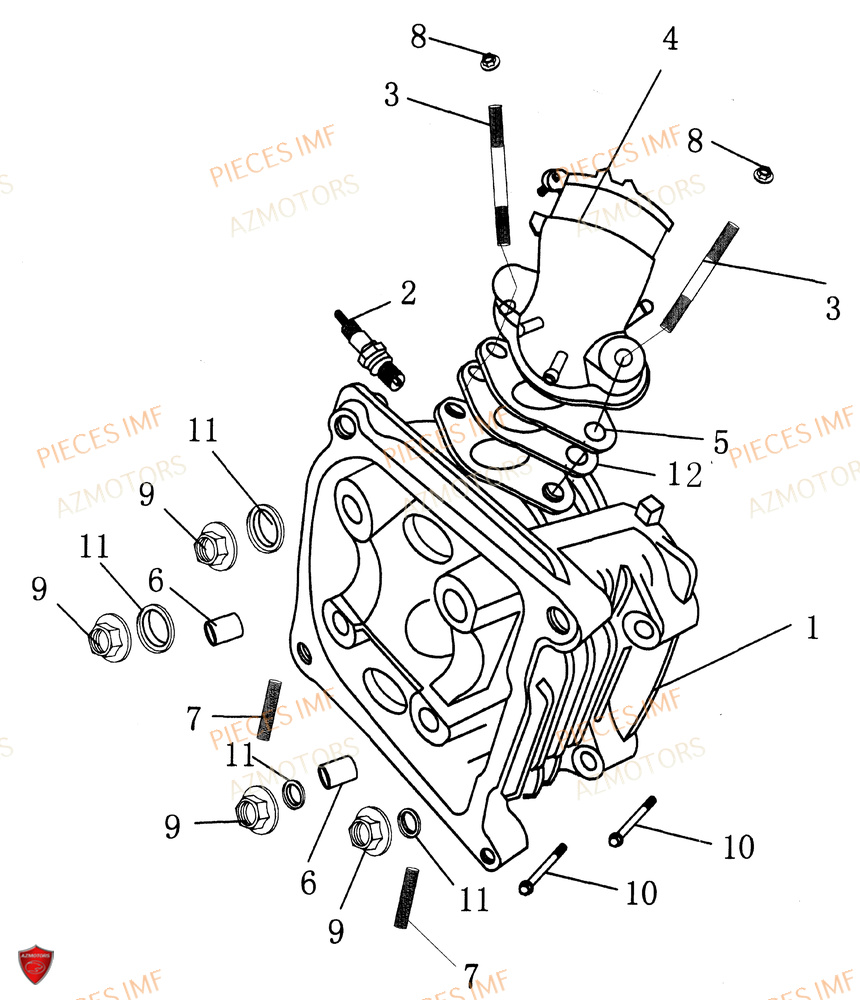 Culasse AZMOTORS PIECES ULTIMATT EURO 5