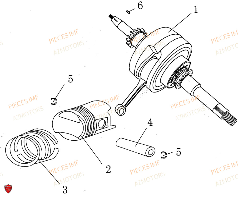 Piston Et Vilebrequin AZMOTORS PIECES ULTIMATT EURO 5