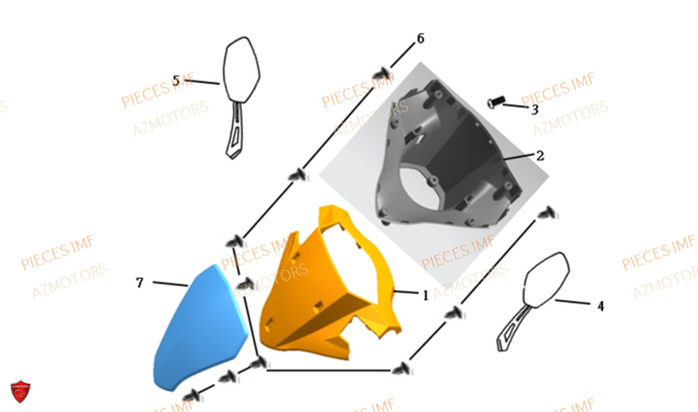 Tete De Guidon AZMOTORS PIECES ULTIMATT EURO 5