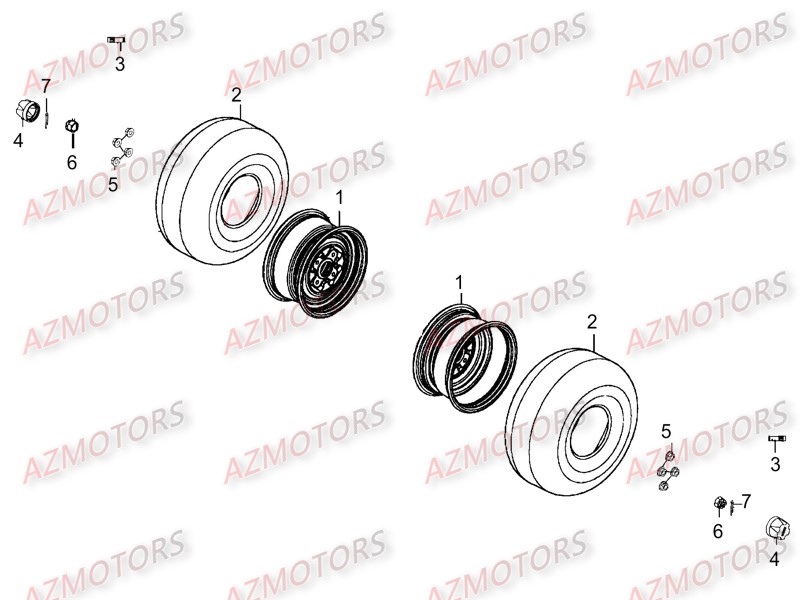 Roue Arriere AZMOTORS 