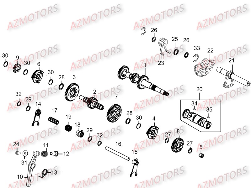 Transmission Primaire AZMOTORS 