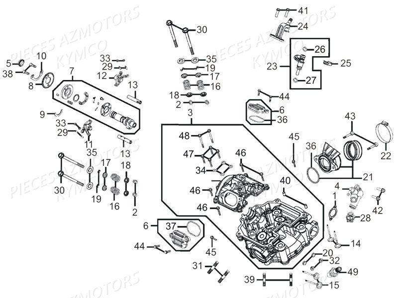 CULASSE DISTRIBUTION pour UXV 450I