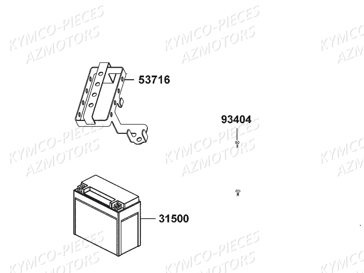 Batterie Kymco Uxv 450 KYMCO Pièces SSV UXV 450I 4T EURO 4 (UA90FE)