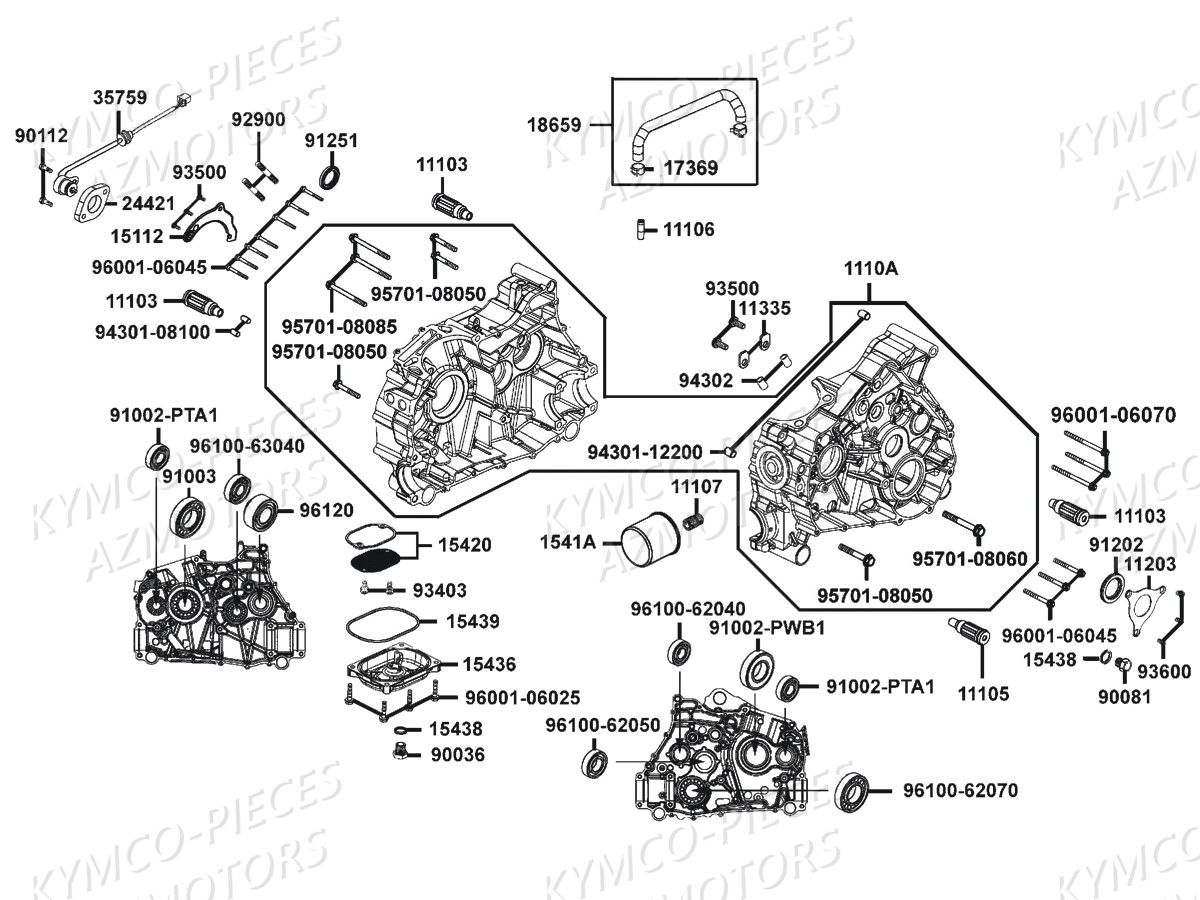 CARTERS MOTEUR pour UXV 450 Euro 4