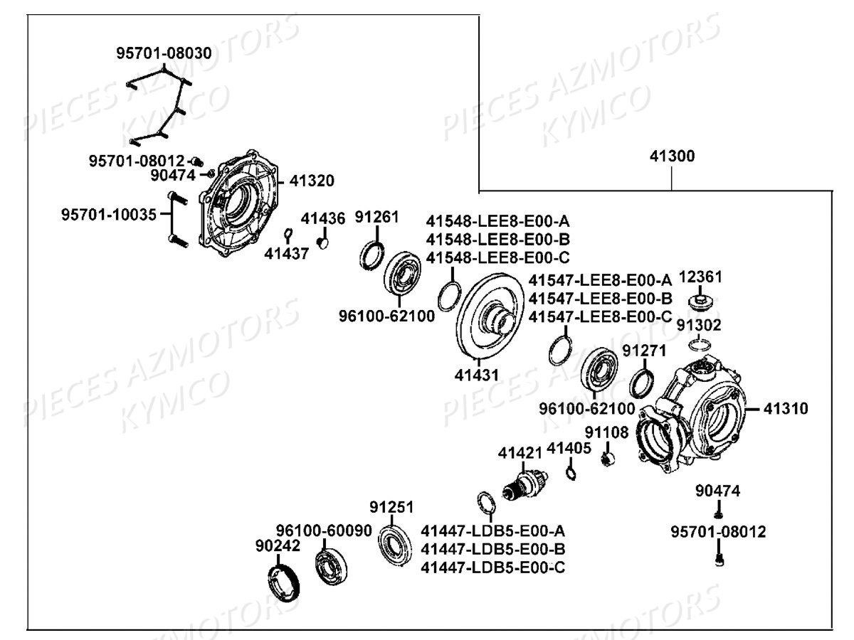 DIFFERENTIEL ARRIERE AZMOTORS UXV 500