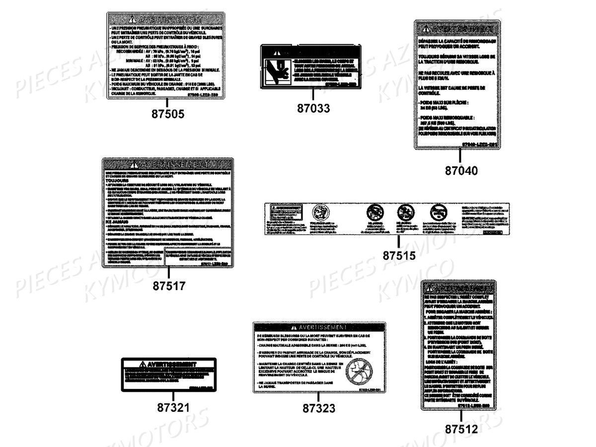 LABEL DE SECURITE AZMOTORS UXV 500