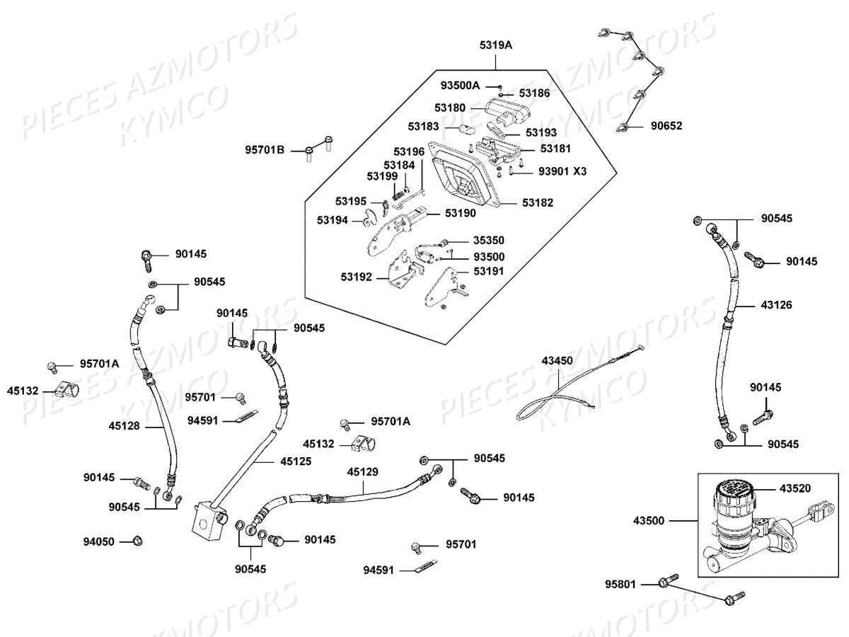 SYSTEME DE FREINS KYMCO UXV 500