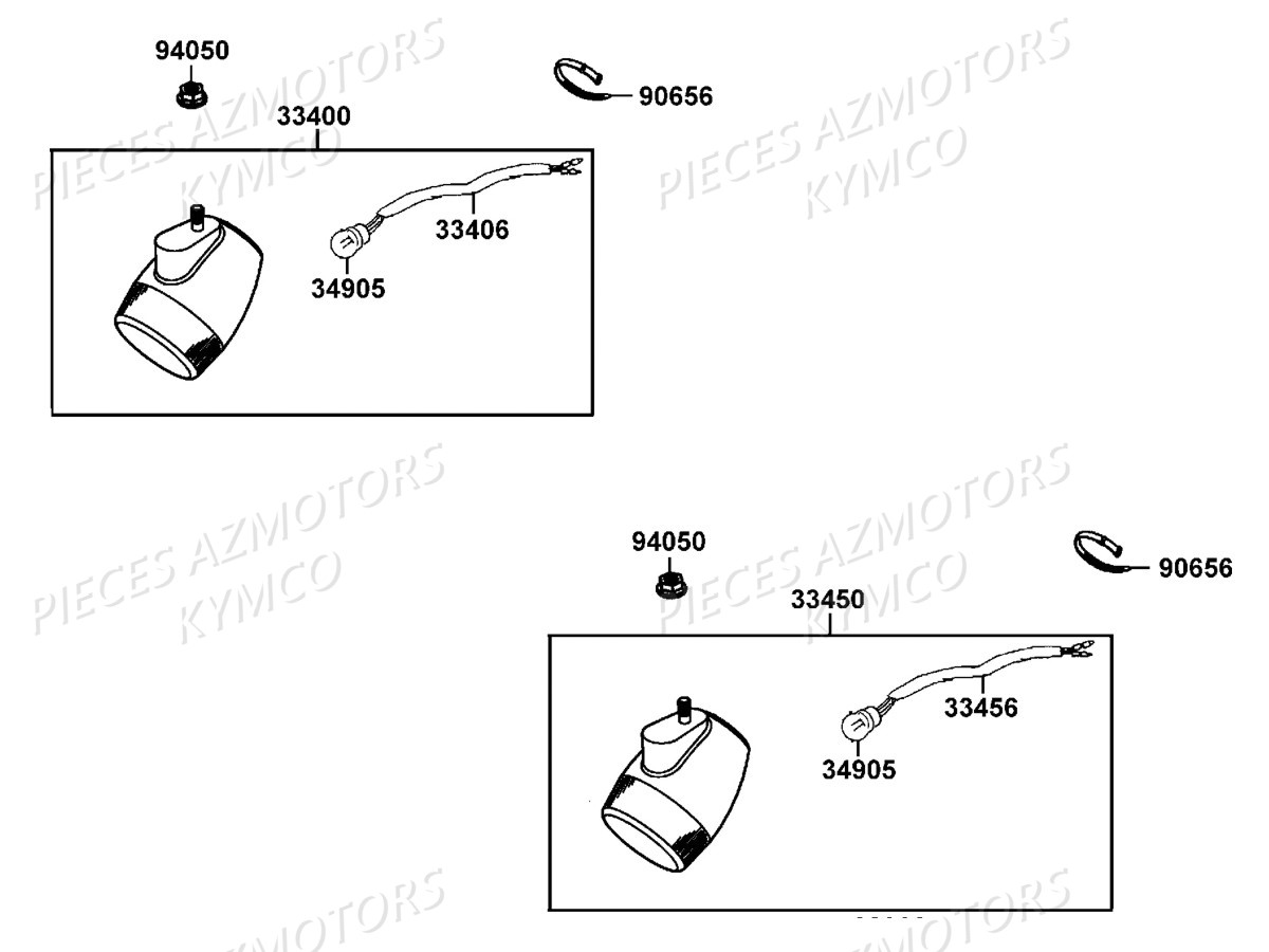 Clignotants KYMCO Pieces KYMCO UXV 500 Injection 4T EURO 2 (UBA0AF)