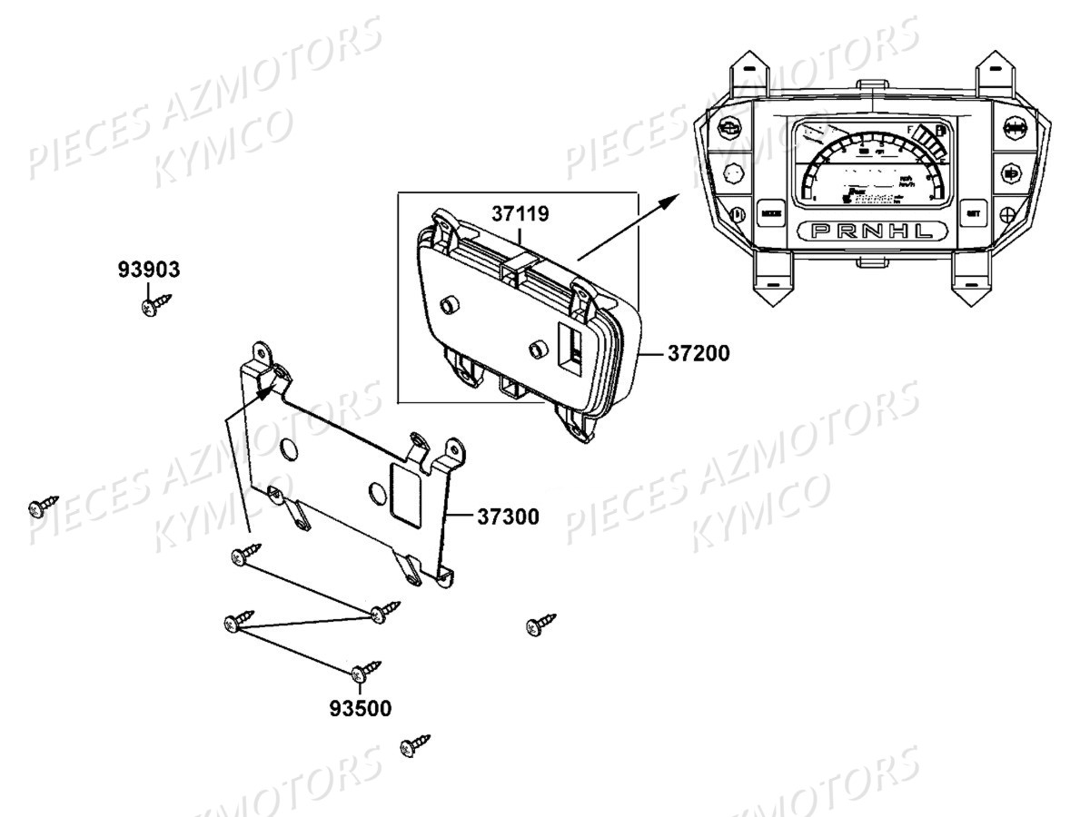 Compteur De Vitesse KYMCO Pieces KYMCO UXV 500 Injection 4T EURO 2 (UBA0AF)