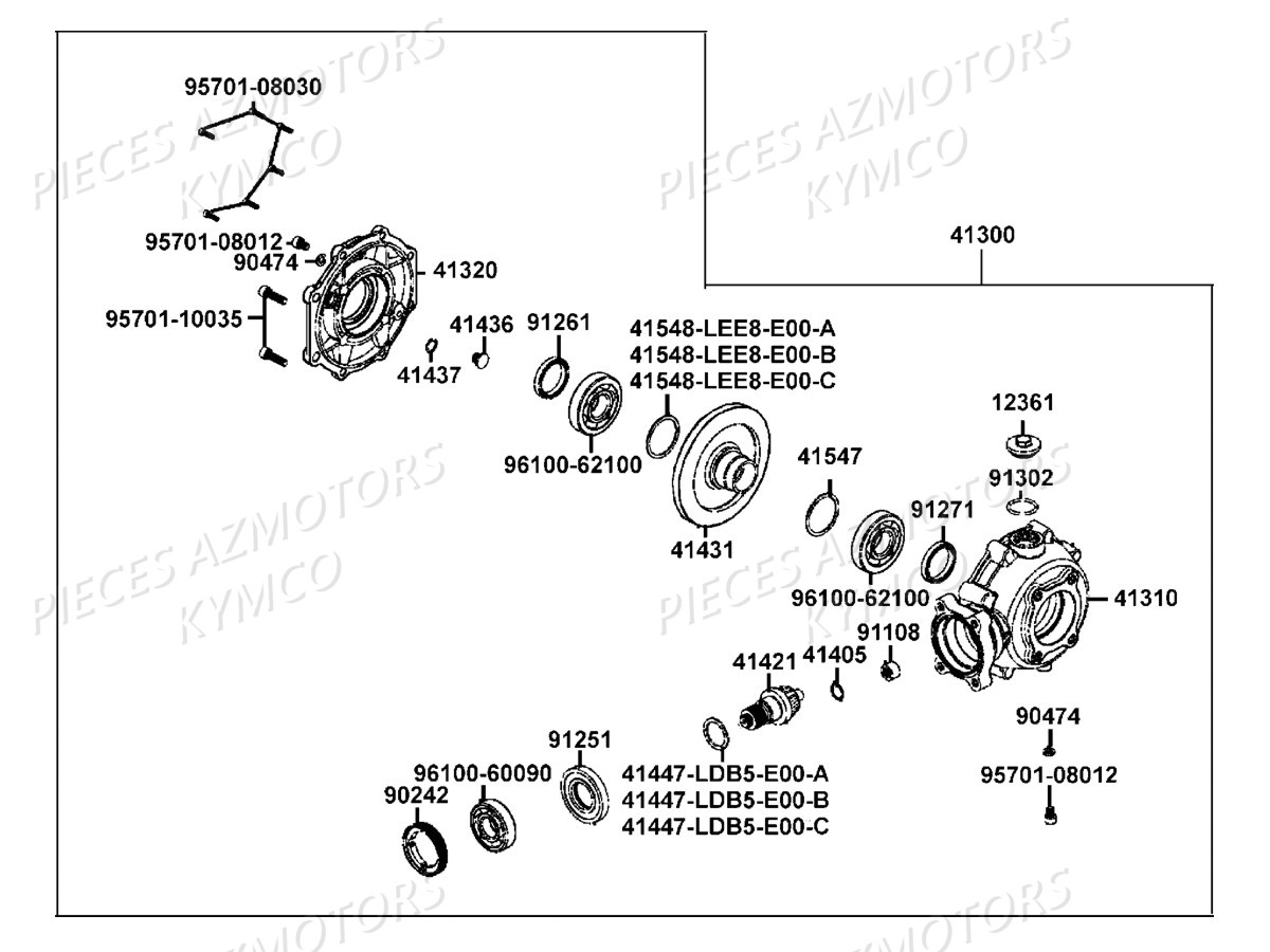 PONT ARRIERE AZMOTORS UXV 500 I