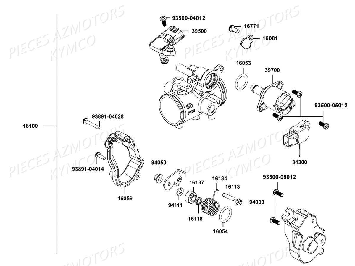 Carburation AZMOTORS Pieces UXV 700I 4T EURO 2 (UBADBD)