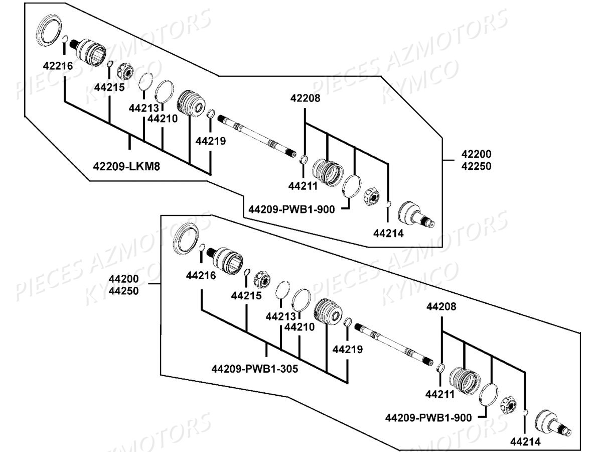 CARDAN DETAIL AZMOTORS UXV 700I