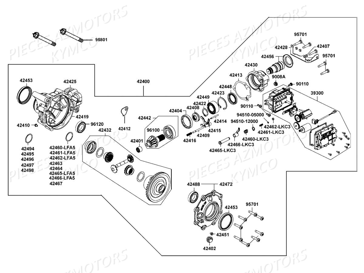 DIFFERENTIEL ARRIERE AZMOTORS UXV 700I