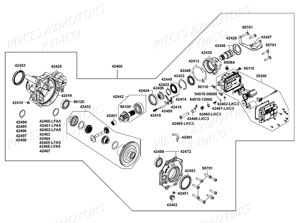 DIFFERENTIEL AVANT pour UXV 700I