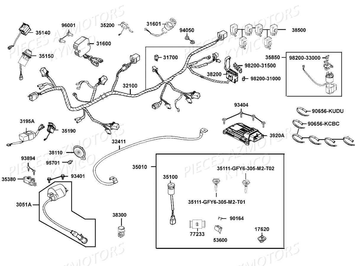 EQUIPEMENT ELECTRIQUE pour UXV 700I