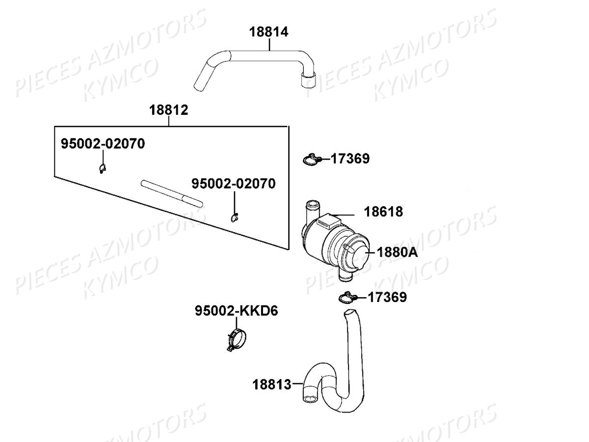 Reniflard AZMOTORS Pieces UXV 700I 4T EURO 2 (UBADBD)