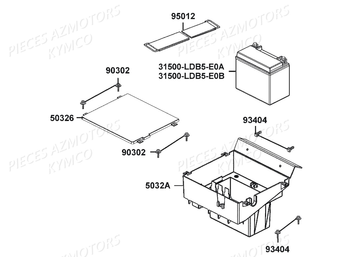 Batterie KYMCO Pieces KYMCO UXV 700I EPS 4T EURO4 (UBADHD)
