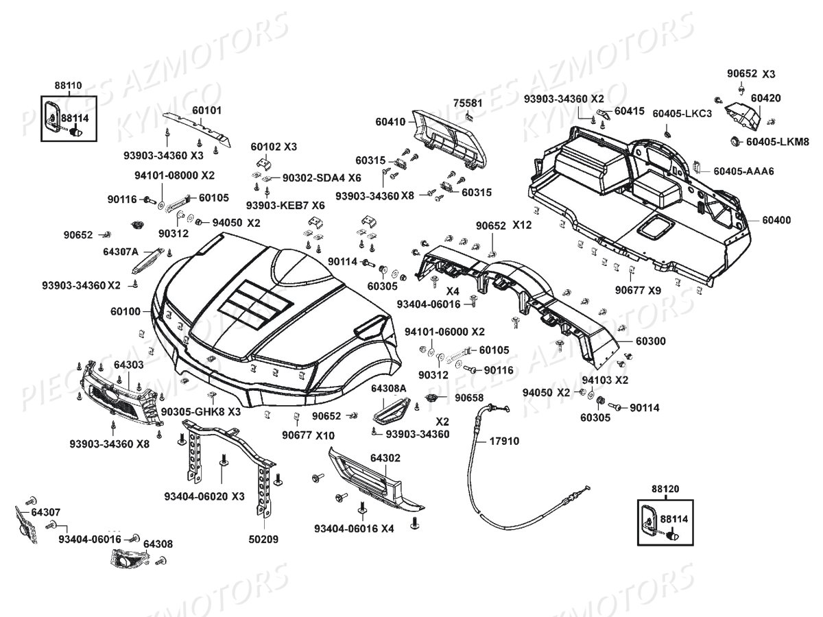 CAPOT AZMOTORS UXV 700I EPS E4