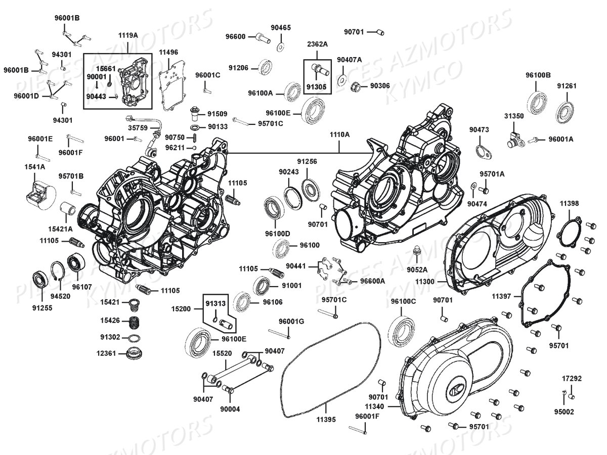 Carters Moteur KYMCO Pieces KYMCO UXV 700I EPS 4T EURO4 (UBADHD)