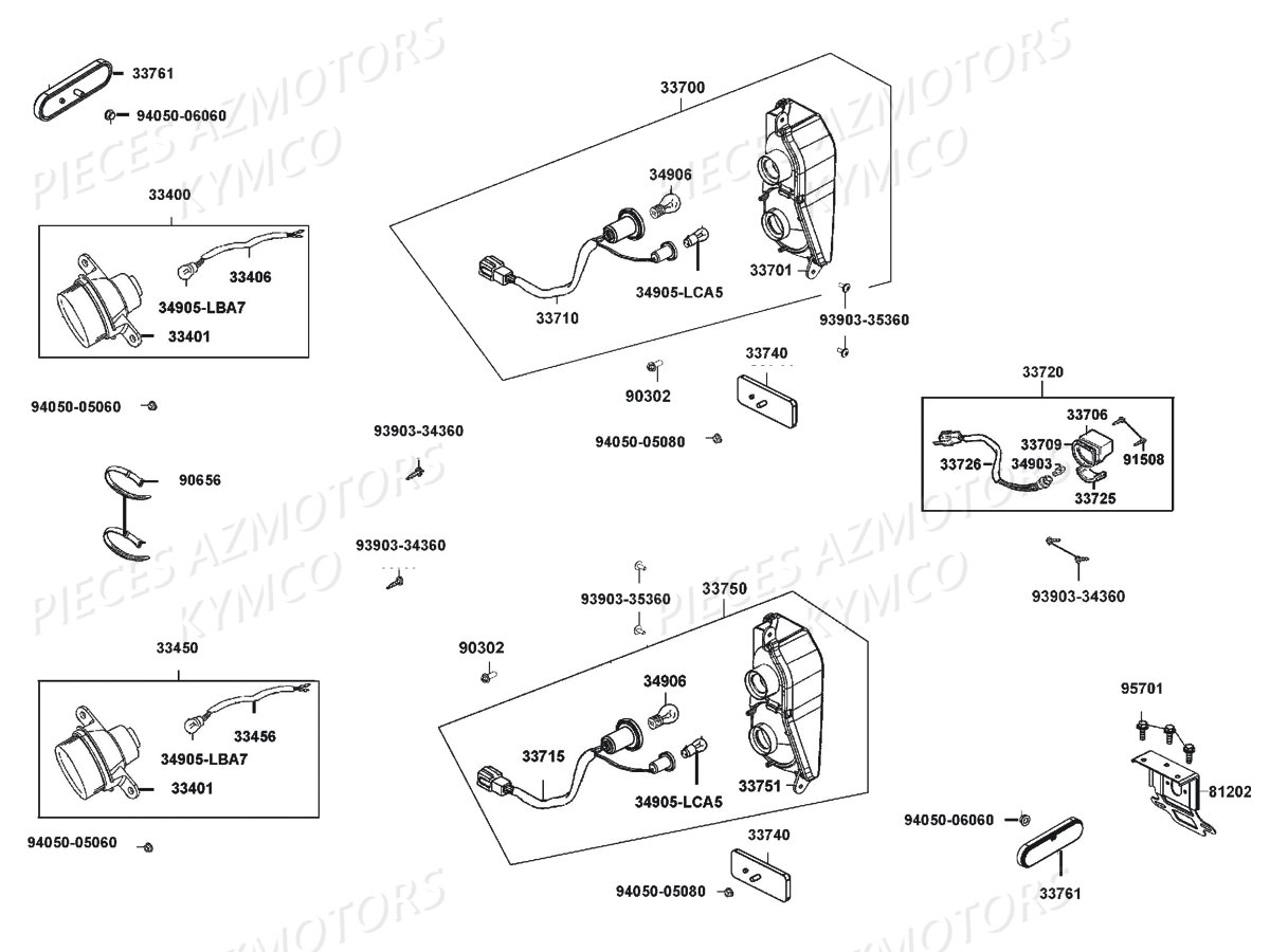 CLIGNOTANTS FEUX ARRIERES pour UXV 700I EPS E4