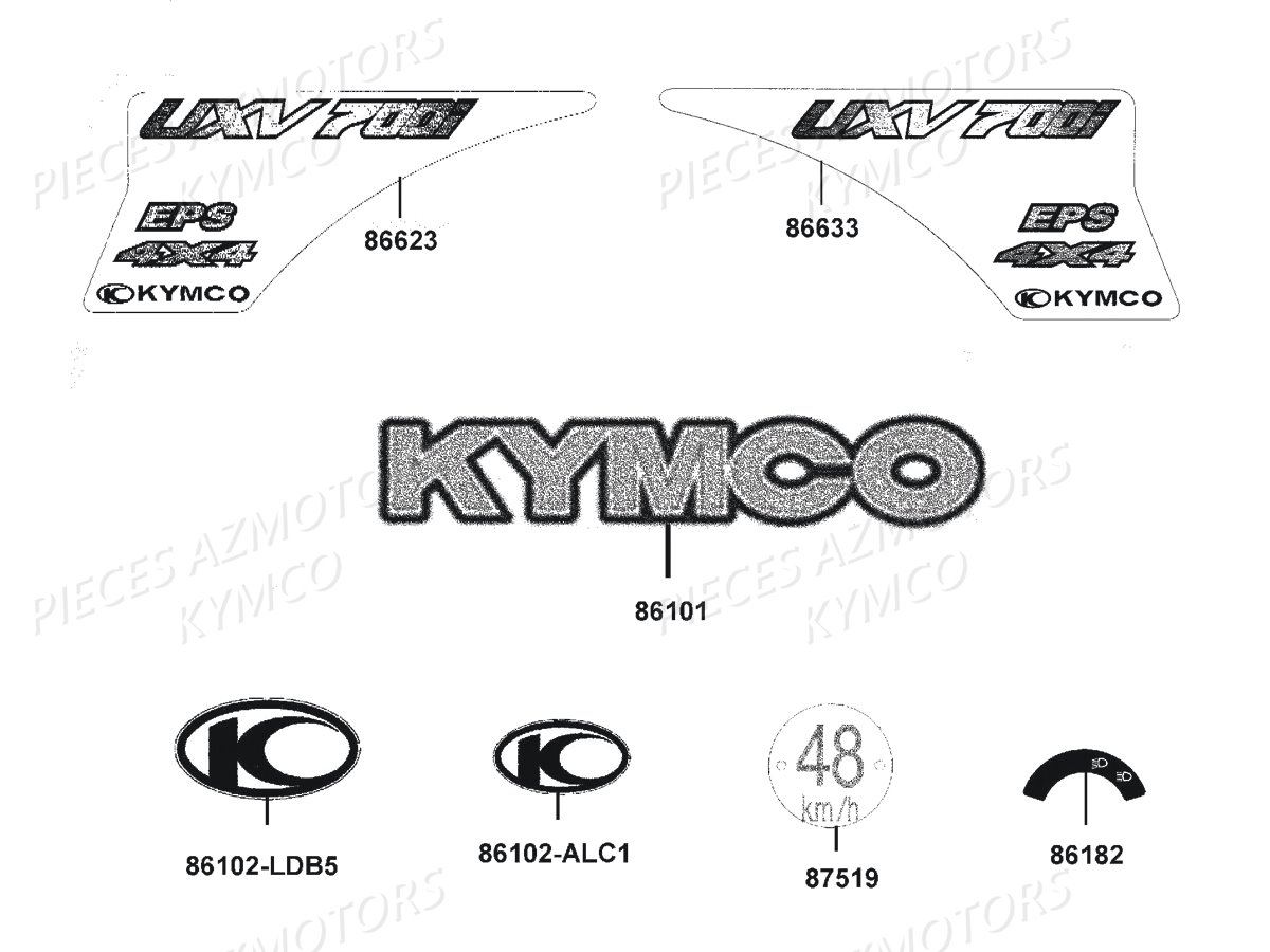 DECORS AZMOTORS UXV 700I EPS E4