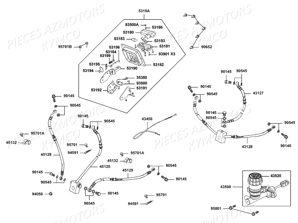 SYSTEME DE FREINS AZMOTORS UXV 700I EPS E4