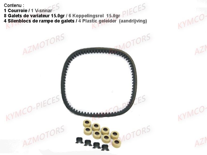 1 Set Entretien Transmission KYMCO Pièces UXV 700I SPORT EPS 4T EURO2 (UBADCE)