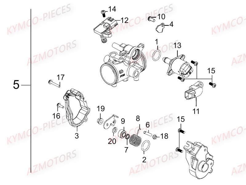 CORPS DE PAPILLON pour UXV 700I SPORT EPS