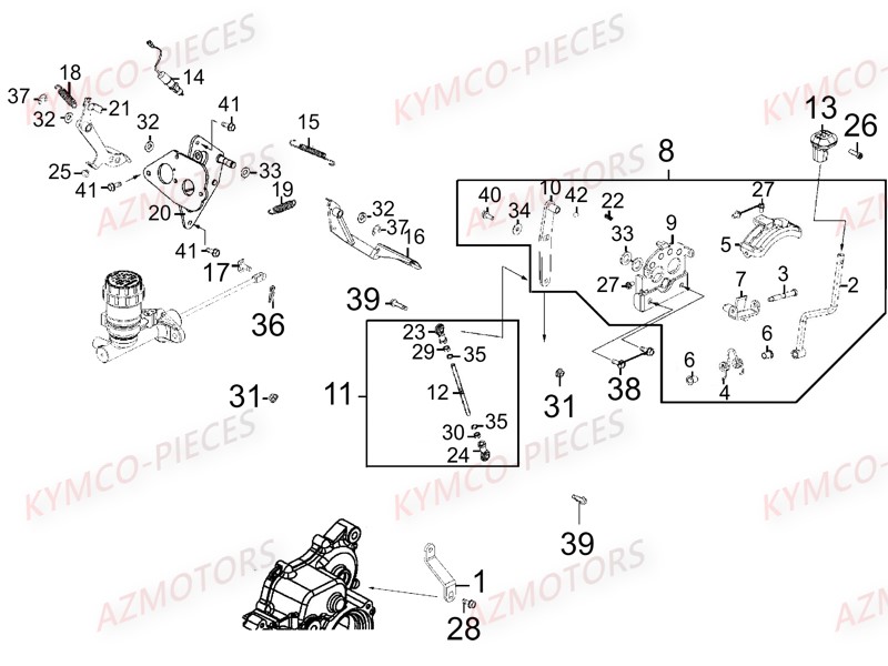 SELECTEUR PEDALE pour UXV 700I SPORT EPS