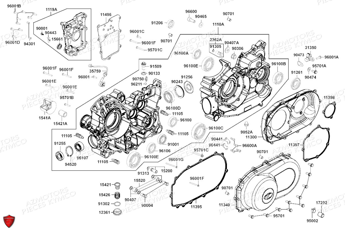 Carters Moteur KYMCO Pieces KYMCO UXV 700I SPORT EPS T1A (UBADMD)