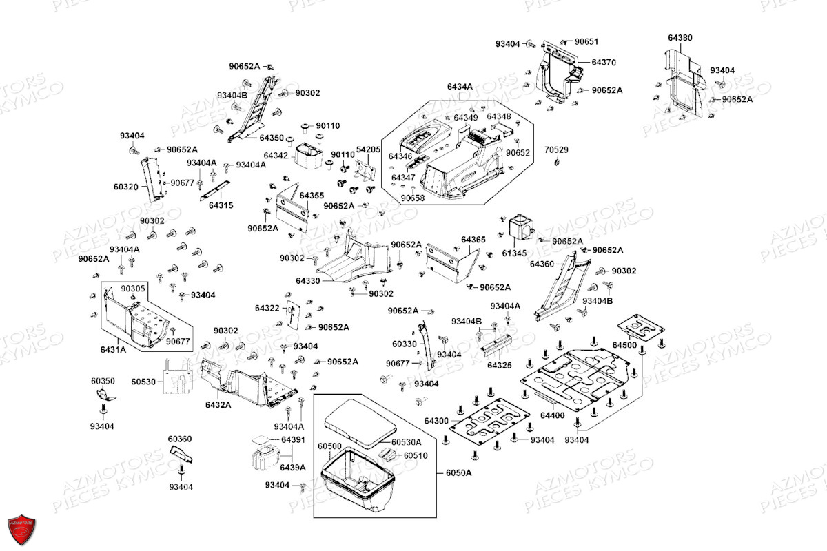 Habitacle KYMCO Pieces KYMCO UXV 700I SPORT EPS T1A (UBADMD)