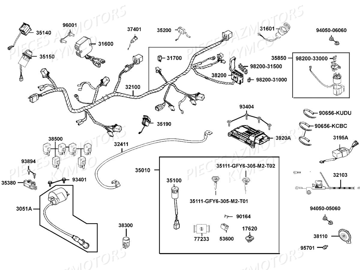 EQUIPEMENT ELECTRIQUE AZMOTORS UXV 700 i EPS