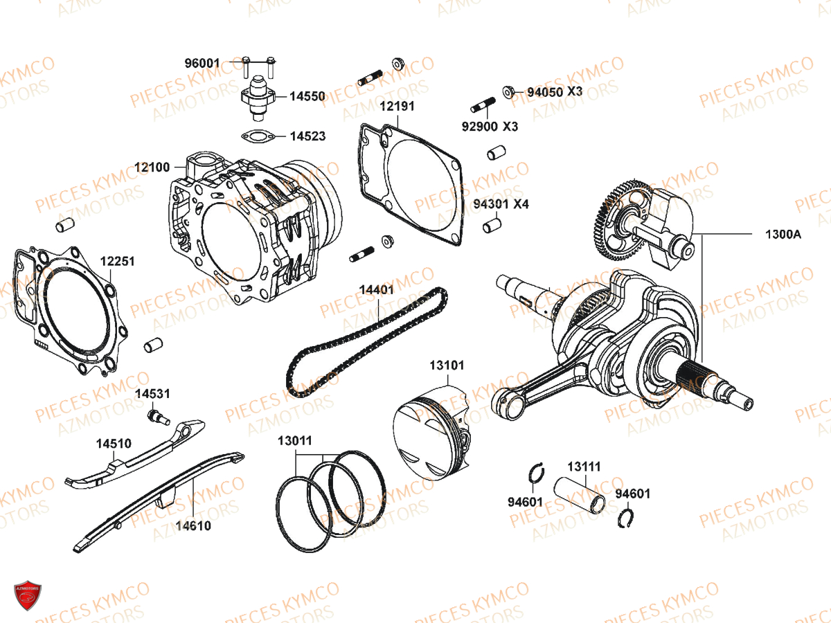 CYLINDRE AZMOTORS UXV 700i SPORT Euro4