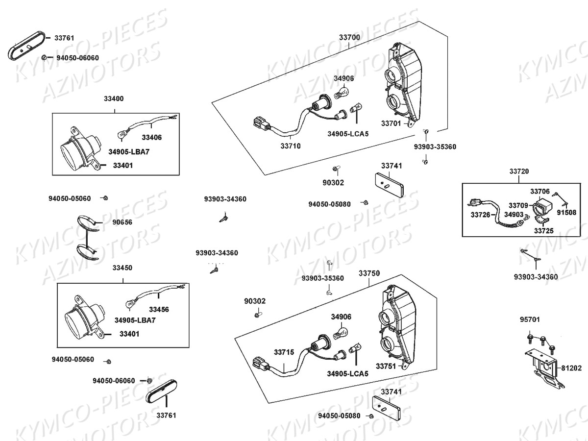 FEUX ARRIERE pour UXV 700i SPORT Euro4