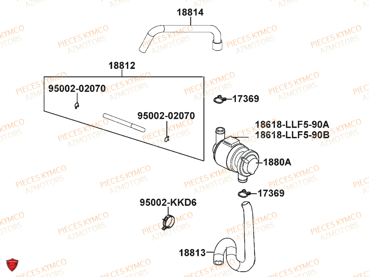 Reniflard KYMCO Pieces UXV 700I SPORT EPS 4T EURO4 (UBADHE)