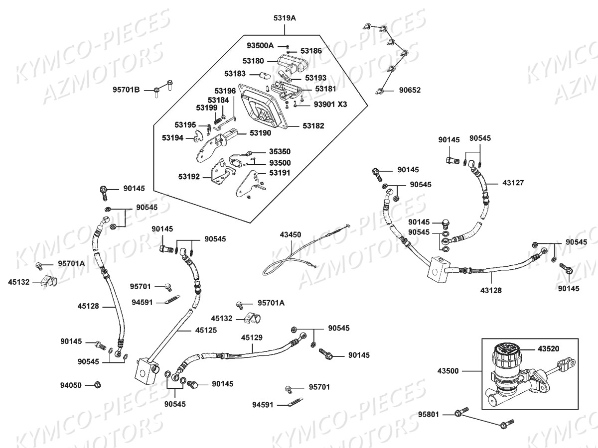 SYSTEME DE FREINS AZMOTORS UXV 700i SPORT Euro4