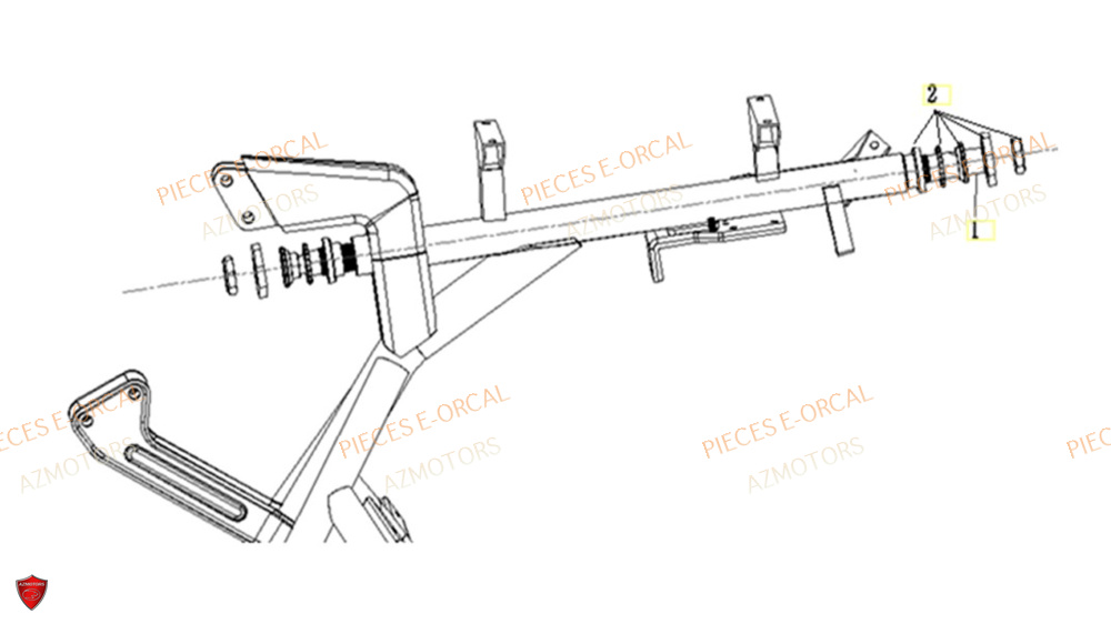 Roulement Direction AZMOTORS Pieces Orcal scooter V28 3KW (équivalent 125cc)