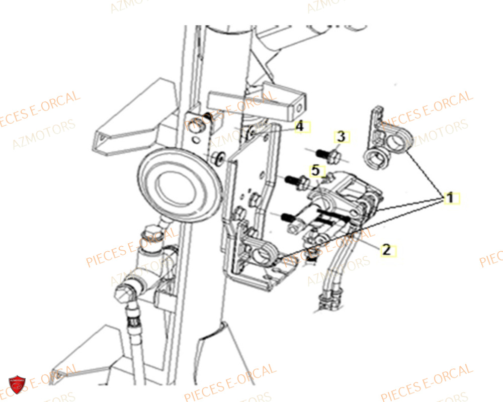 Systeme De Verrouillage AZMOTORS Pieces Orcal scooter V28 3KW (équivalent 125cc)