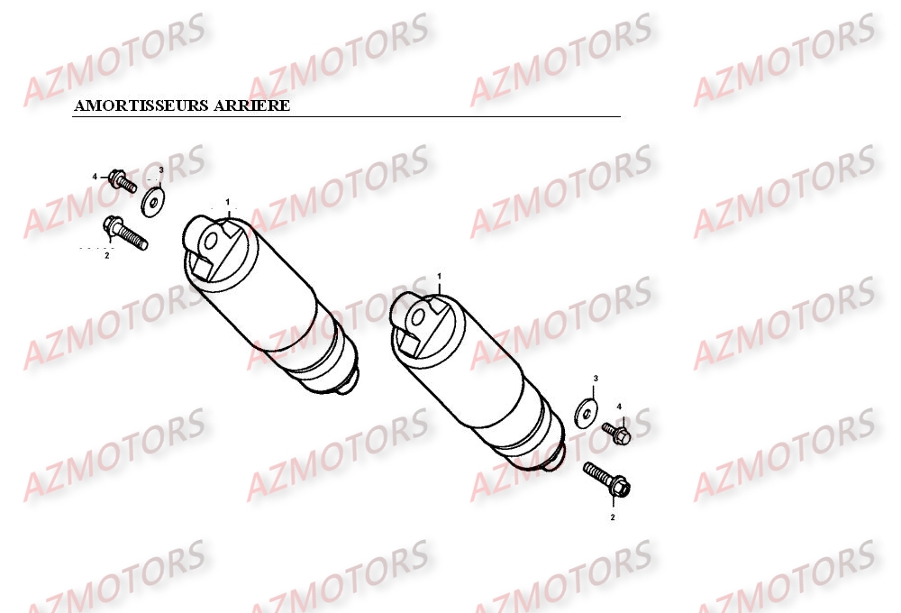 Amortisseurs Arrieres KYMCO Pièces Moto Kymco VENOX 250 4T