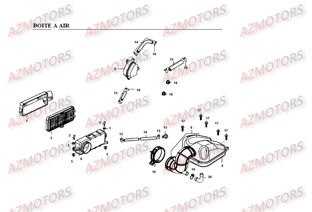 Boite A Air KYMCO Pièces Moto Kymco VENOX 250 4T