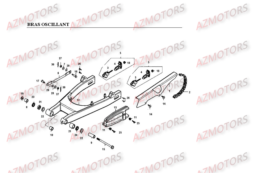 Bras Oscillant KYMCO Pièces Moto Kymco VENOX 250 4T