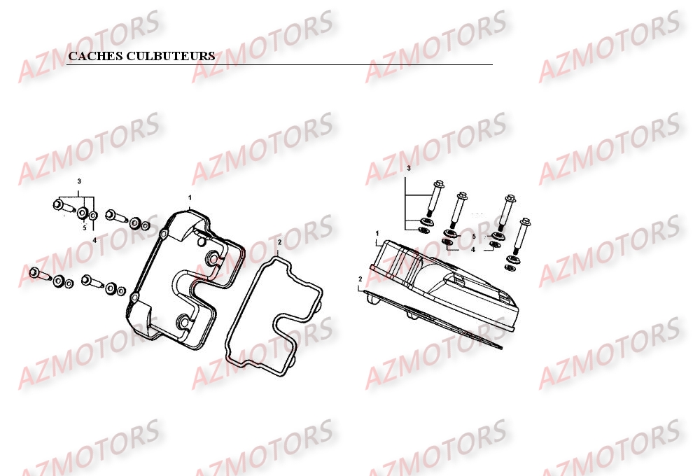 Caches Culbuteurs KYMCO Pièces Moto Kymco VENOX 250 4T