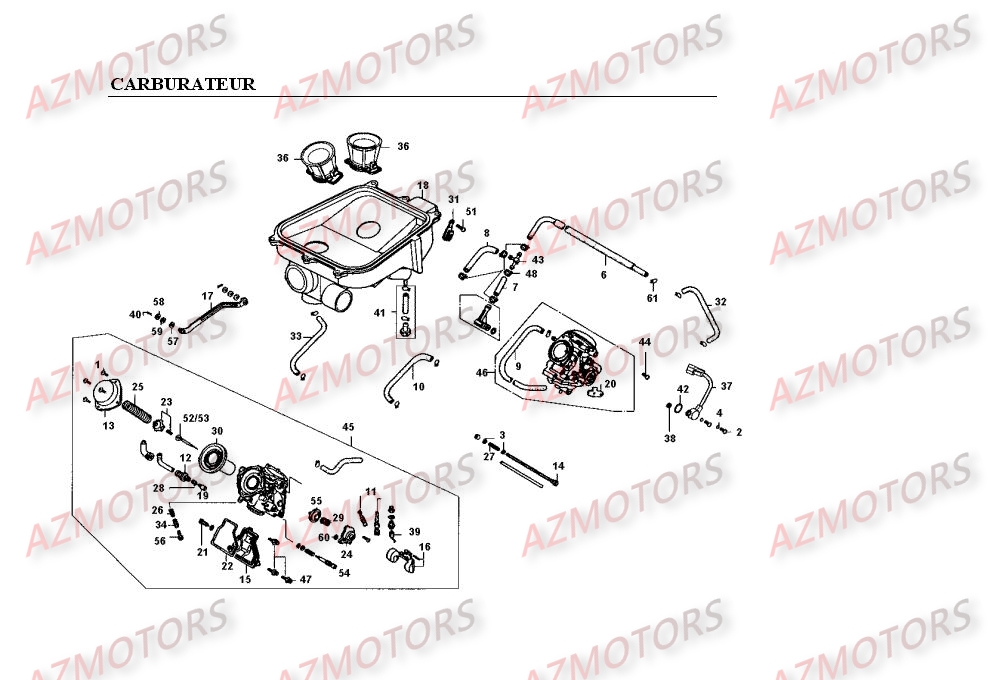Carburateur KYMCO Pièces Moto Kymco VENOX 250 4T