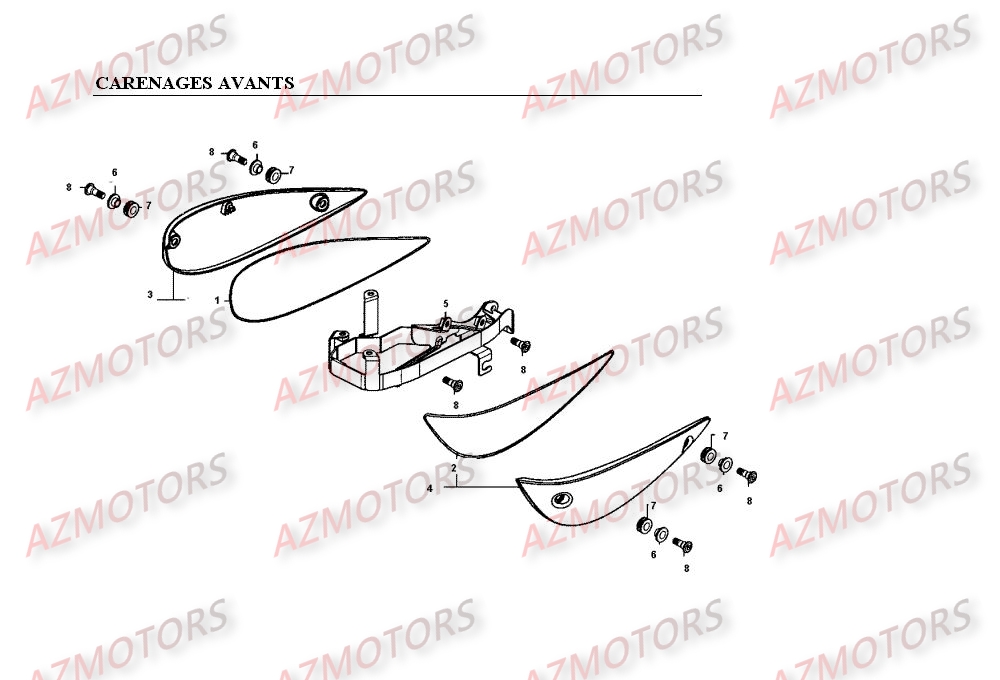 Carenages Avants KYMCO Pièces Moto Kymco VENOX 250 4T