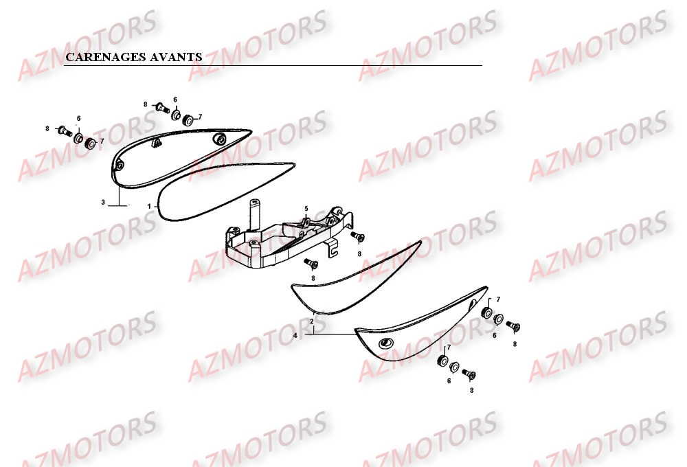 CARENAGES AVANTS KYMCO VENOX250