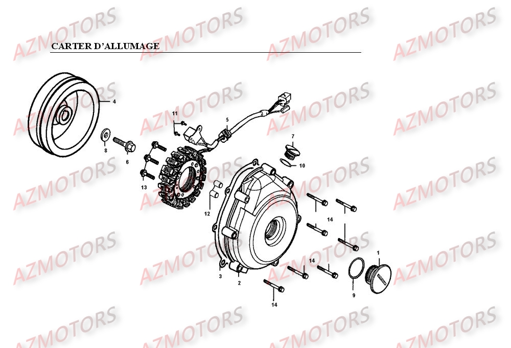 Carter D Allumage KYMCO Pièces Moto Kymco VENOX 250 4T