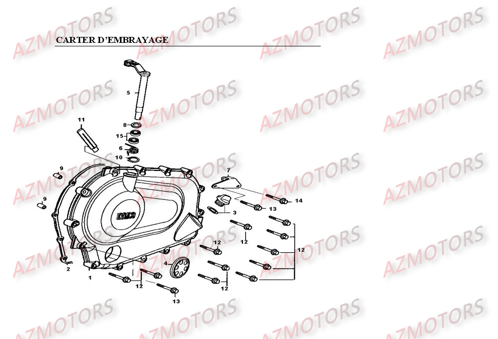 Carter D Embrayage KYMCO Pièces Moto Kymco VENOX 250 4T