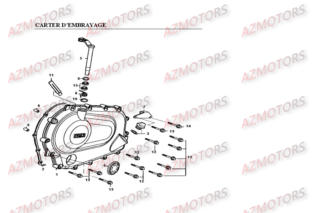 CARTER D EMBRAYAGE KYMCO Pièces Moto Kymco VENOX 250 4T EUROII