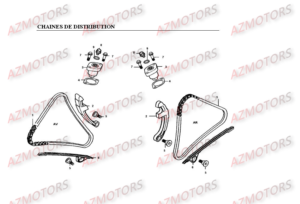 Chaines De Distribution KYMCO Pièces Moto Kymco VENOX 250 4T